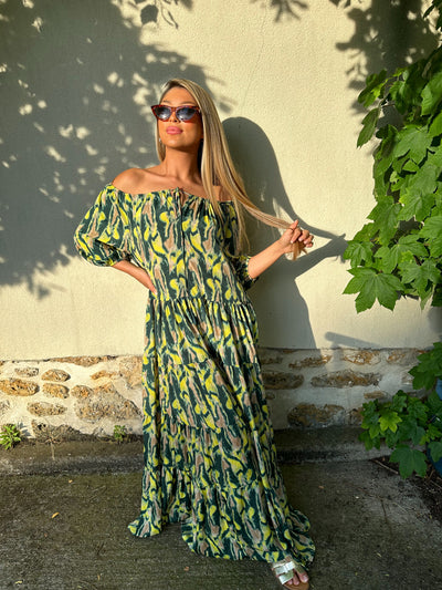 Robe longue St-tropez verte