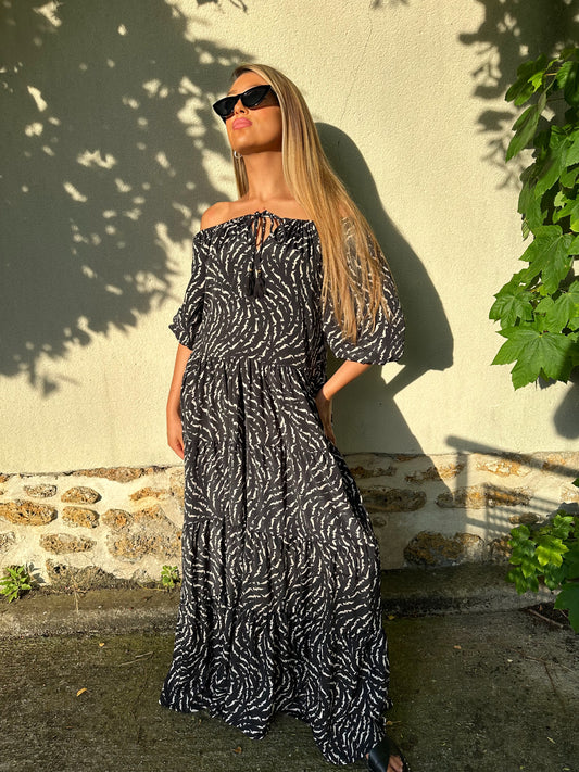 Robe longue St-tropez noire